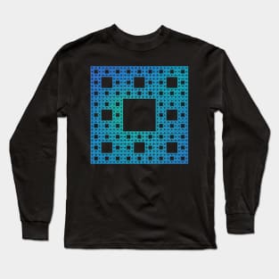 sierpinski squares - blue Long Sleeve T-Shirt